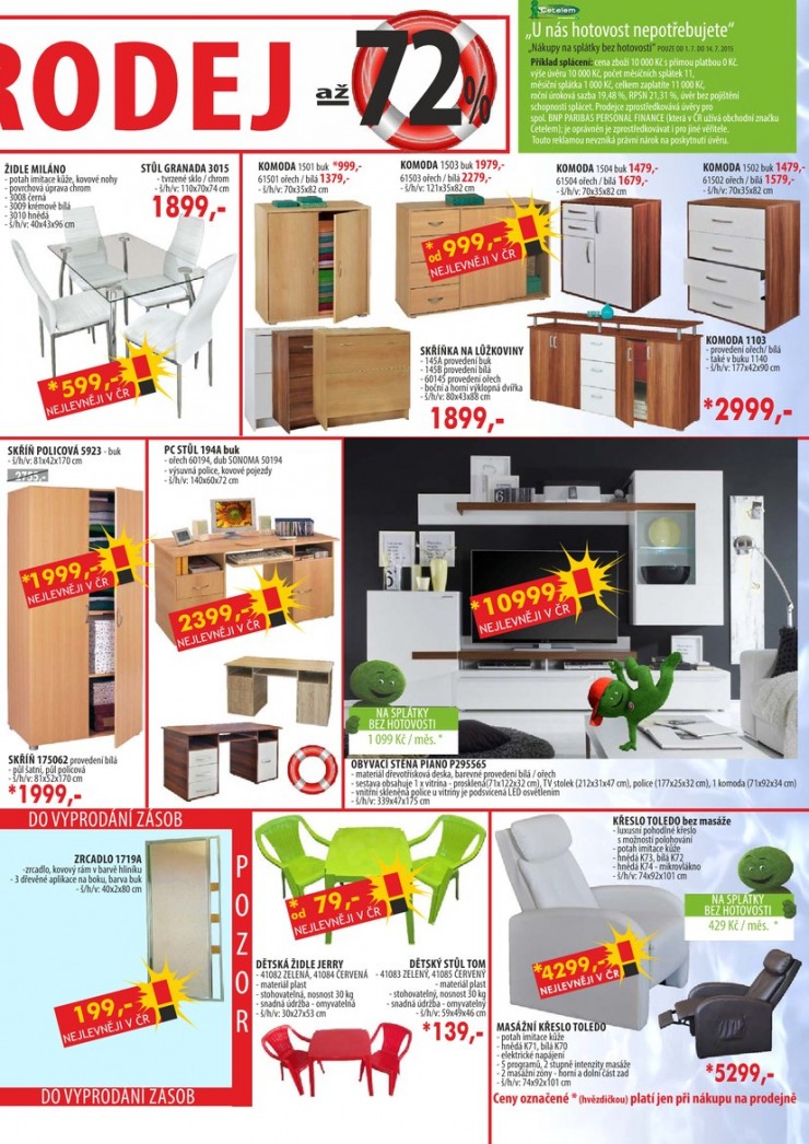 leták Idea nábytek Akční leták od 1.7.2015 strana 1 leták Idea nábytek Akční leták od 1.7.2015 strana 1